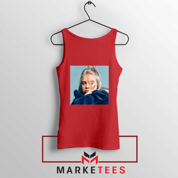 Billie Eilish American Artist Red Tank Top