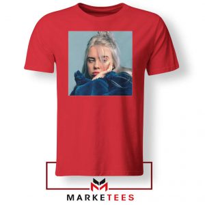 Billie Eilish American Artist Red Tee Shirt