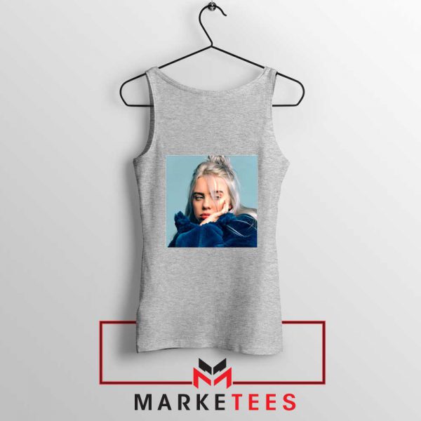 Billie Eilish American Artist Sport Grey Tank Top