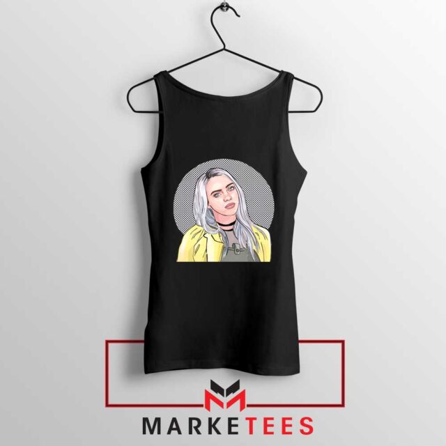 Billie Eilish Art Design Tank Top American Singer Tops