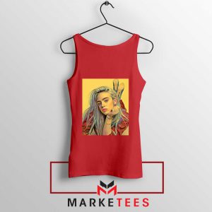 Billie Eilish Artist Music Red Tank Top