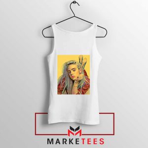 Billie Eilish Artist Music White Tank Top