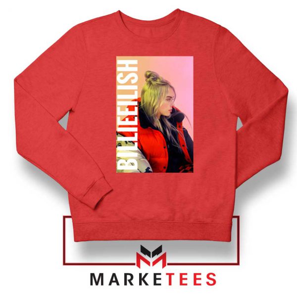 Billie Eilish Artist Poster Red Sweater