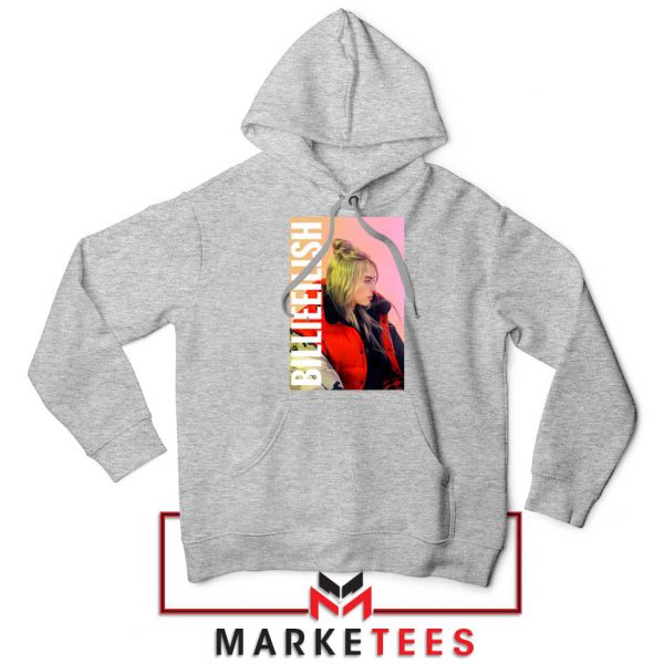 Billie Eilish Artist Poster Sport Grey Hoodie