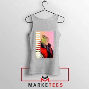 Billie Eilish Artist Poster Sport Grey Tank Top