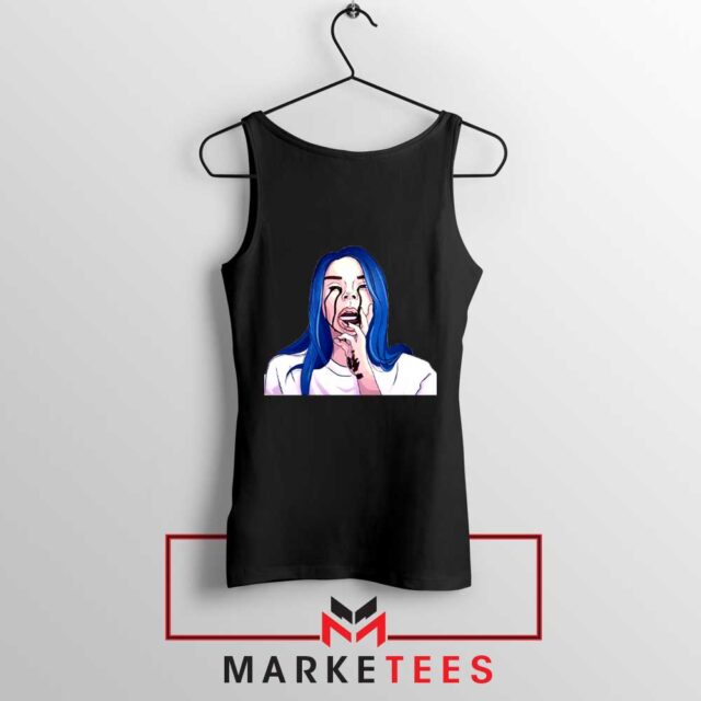 Billie Eilish Crying Tank Top Hip Hop S-3XL