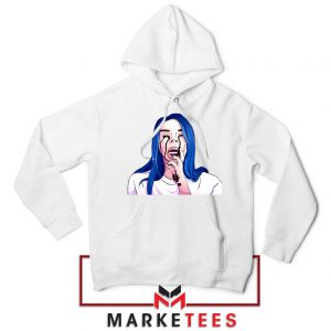 Billie Eilish Crying White Hoodie