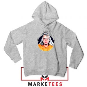 Billie Eilish Hip Hop Singer Sport Grey Hoodie