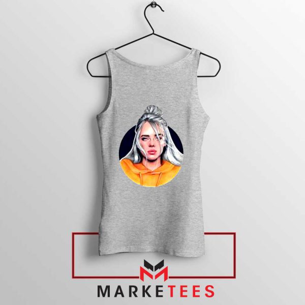 Billie Eilish Hip Hop Singer Sport Grey Tank Top