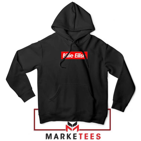 Billie Eilish Parody Supreme Black Hoodie