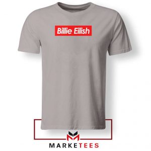 Billie Eilish Parody Supreme Sport Grey Tee Shirt