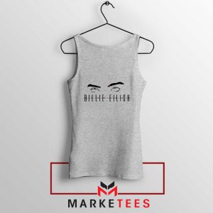 Billie Eilish Women Singer Sport Grey Tank Top