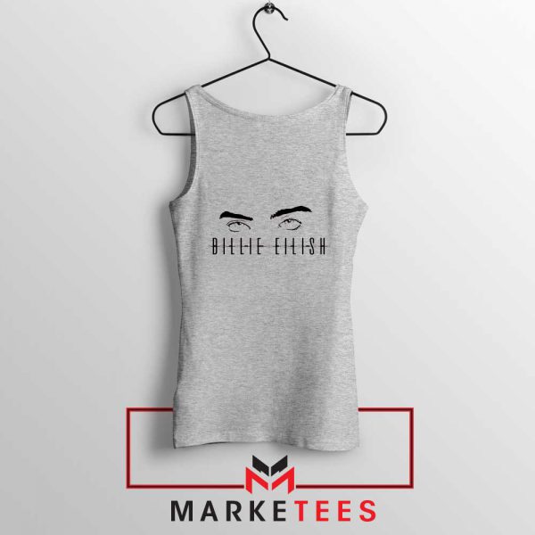 Billie Eilish Women Singer Sport Grey Tank Top