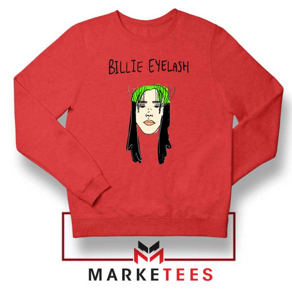 Billie Eyelash Red Sweatshirt
