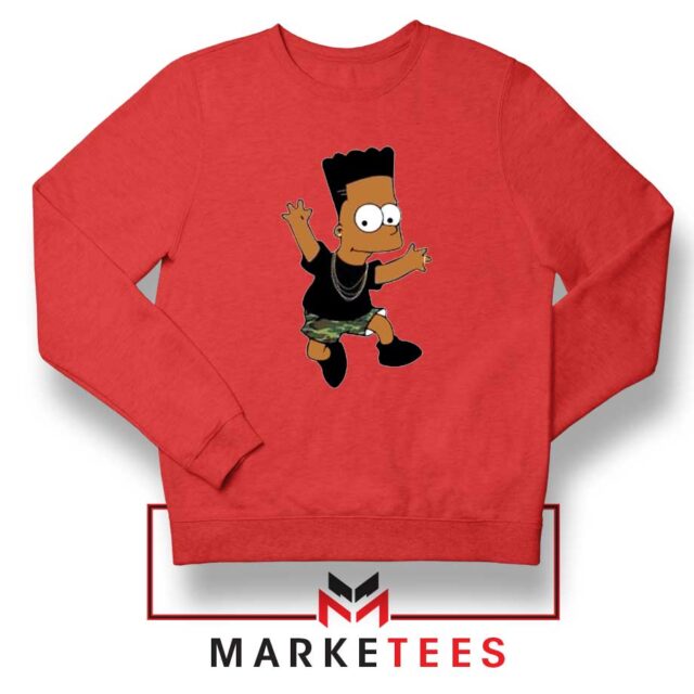 Black Bart Simpson Cartoon Sweatshirt S-2XL