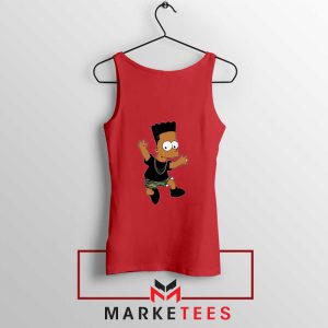 Black Bart Simpson Cartoon Tank Top