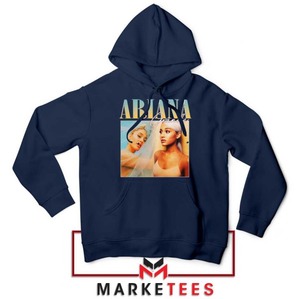Buy Ariana Grande 90s Vintage Navy Blue Hoodie