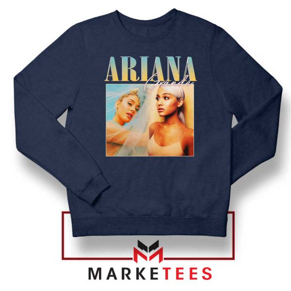 Buy Ariana Grande 90s Vintage Navy Blue Sweatshirt
