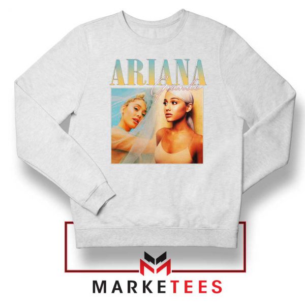 Buy Ariana Grande 90s Vintage White Sweatshirt