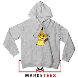 Buy Cute Pikachu Mimikyu Sport Grey Hoodie