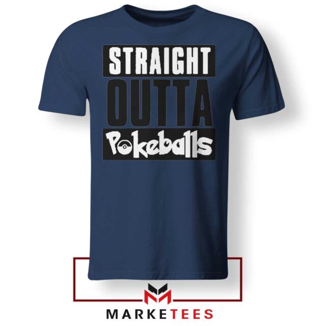 Straight Outta Pokeballs Streetwear Parody Tee