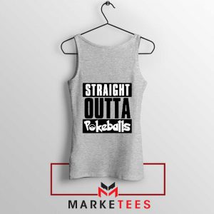 Buy Straight Outta Pokeballs Sport Grey Tank Top