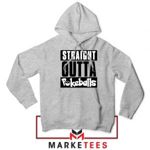 Buy Straight Outta Pokeballs Sport grey Hoodie