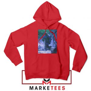 Circles Kneeling Post Malone Red Hoodie