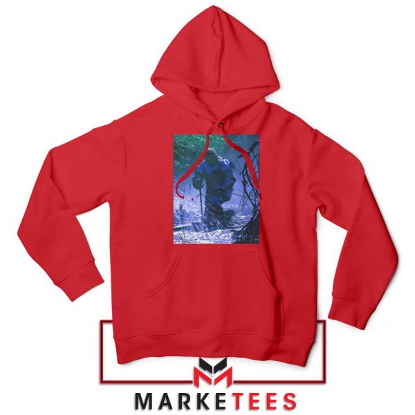 Circles Kneeling Post Malone Red Hoodie