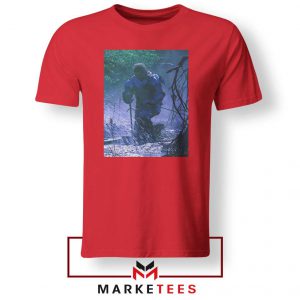 Circles Kneeling Post Malone Red Tshirt