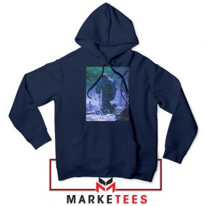 Circles Kneeling Post Malone Navy Hoodie