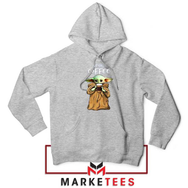 Coffee Baby Yoda Sport Grey Hoodie