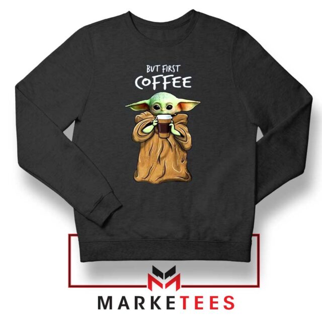 Coffee Baby Yoda Funny Morning Parody T-Shirt