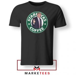 Donald Trump Starbucks Parody Black Tshirt
