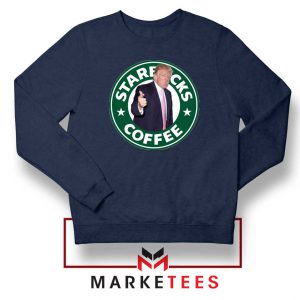 Donald Trump Starbucks Parody Navy Sweatshirt