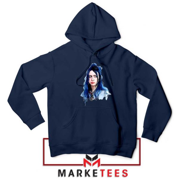 Eilish American Singer Navy Blue Hoodie