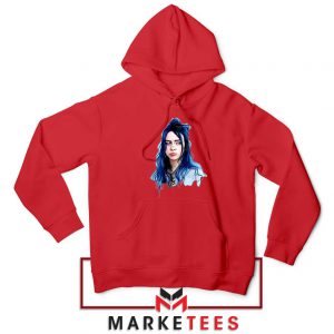 Eilish American Singer Red Hoodie