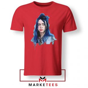 Eilish American Singer Red Tee Shirt