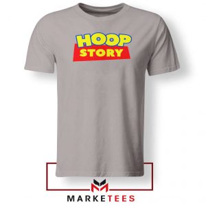 Hoop Story Basketball Sport Grey Tee Shirt