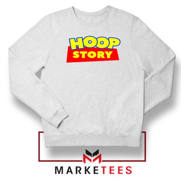 Hoop Story Basketball White Sweatshirt