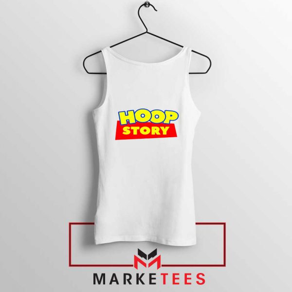 Hoop Story Basketball White Tank Top