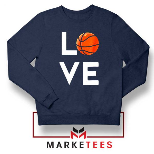 I Love Basketball Navy Blue Sweater