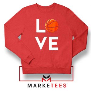 I Love Basketball Red Sweater