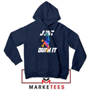 Just Dunk It Basketball Slam Navy Blue Hoodie