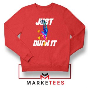 Just Dunk It Basketball Slam Red Sweater