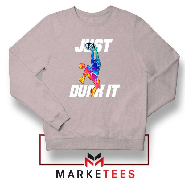 Just Dunk It Basketball Slam Sport Grey Sweater