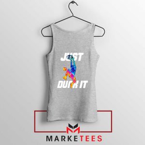 Just Dunk It Basketball Slam Sport Grey Tank Top