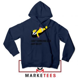 Lazy Homer Bart Simpson Navy Blue Hoodie