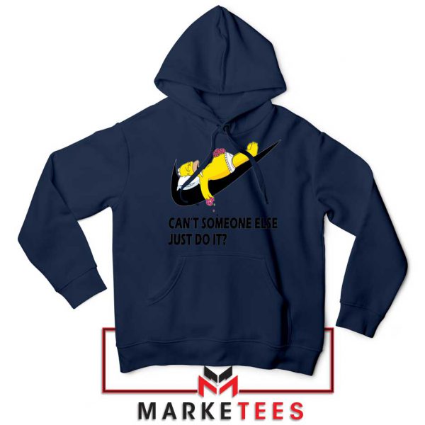 Lazy Homer Bart Simpson Navy Blue Hoodie