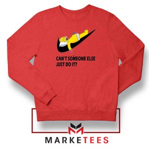 Lazy Homer Bart Simpson Red Sweatshirt